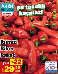 KIRMIZI BİBER PAKET fiyat ve kampanya bilgisi